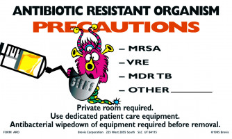 Antibiotic Resistant Organism Precaution Sign