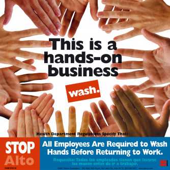 Hands on Business Sticker.