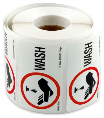 Wash Stickers, roll of 400