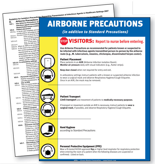 Airborne Precautions Sign English Only Brevis