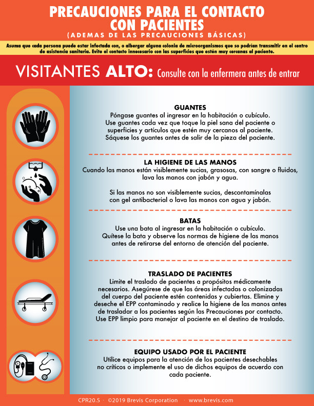 Contact Precautions 2020 in Spanish - Brevis