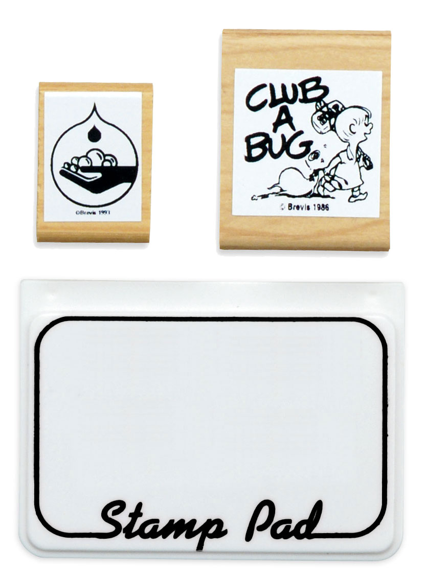Handwash and Club A Bug Stamps including InkPad - Brevis